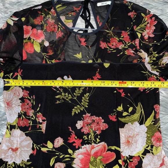 🎉 Bundle Deal: 4 for $20! 🎉 Sheer Black Kimchi Blue floral Dress - Picture 8 of 16